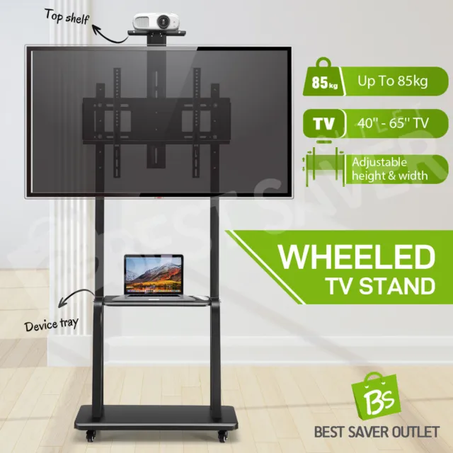 40 to 65 Inch Mobile TV Floor Stand Trolley Freestanding TV Bracket TV Mount