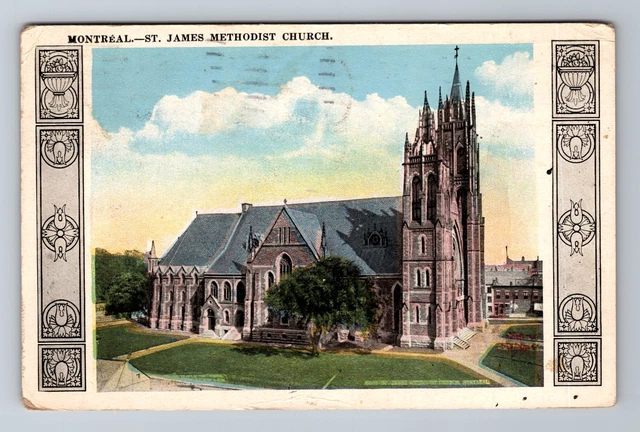 Montreal Quebec-Canada, St James Methodist Church, Vintage c1923 Postcard