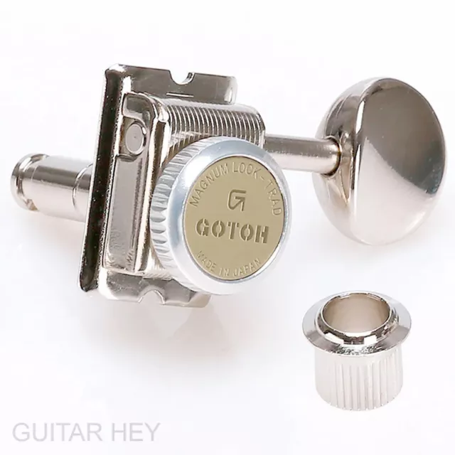 NEW Gotoh SD91-05M MGT Locking Tuners Set 6 in line STAGGERED w/ screws - NICKEL