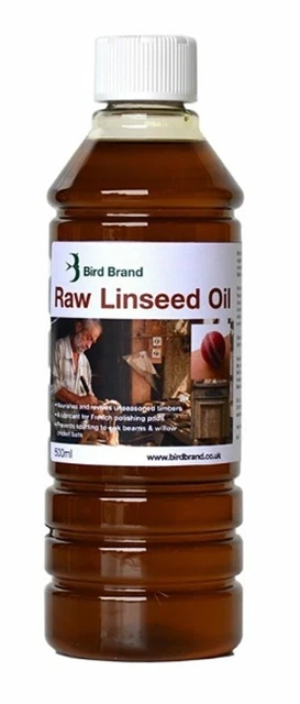 Aceite de linaza cruda marca de pájaro tratamiento tradicional de madera acabado mate 500 ml