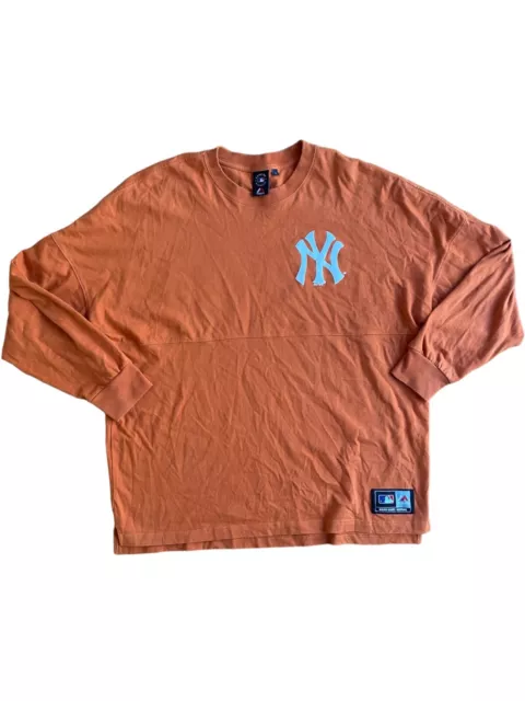 Majestic New York Yankees Long Sleeve Shirt Size Men's Large Double-Sided Vgc