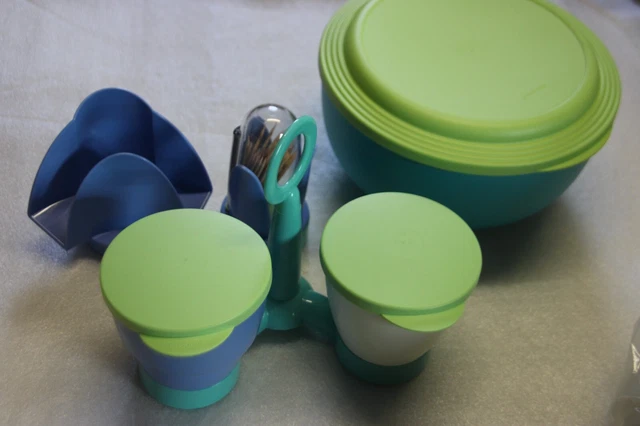 Tupperware Blauw Trendy 4,3L avec passoire XL et couvercle