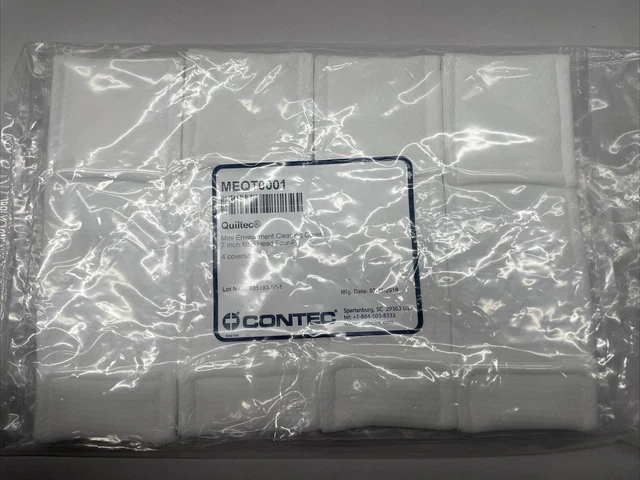 4 Pack Contec MEQT0001 Mini Environment Cleaning Covers 7” Mop Head 4 Ply