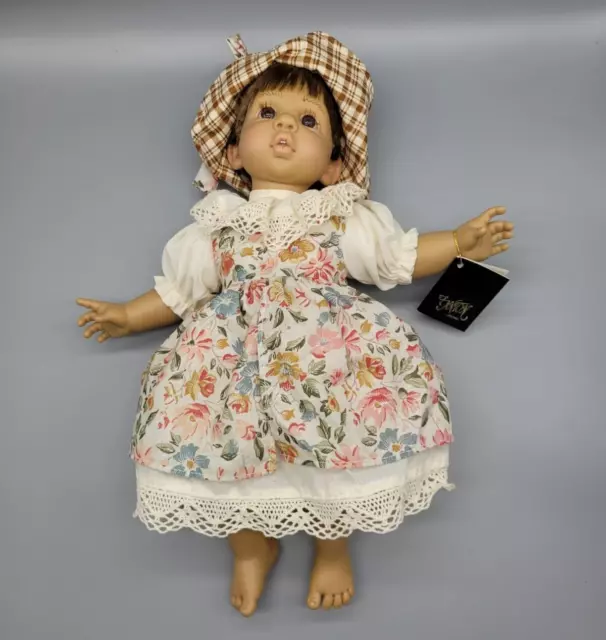 Vtg D'Anton Jos 15"  Doll 1995 Handmade Spain Little Girl Floral Dress Eleanor