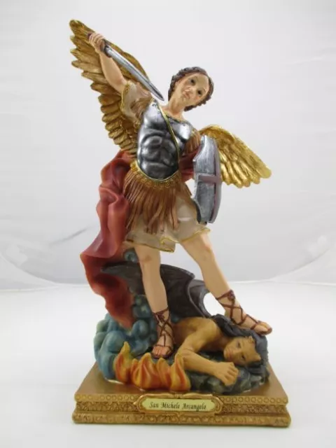 Heilige Michael,30 cm Poly Figur Religion,Dekofigur,Articoli Religiosi,Neu