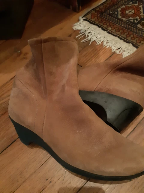 Bottines Arche T38.5 - Gris Souris, Daim, Style Bottillon, NEUVES Avec Emballage