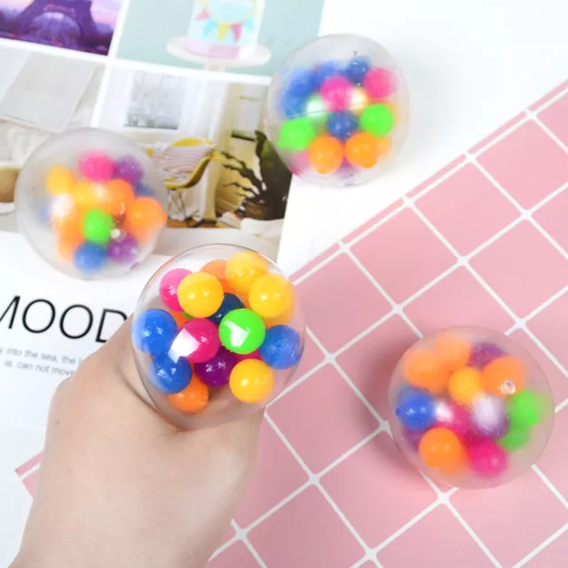 Palline antistress per bambini adulti, palla da spremitura arcobaleno, giocattoli sensoriali -
