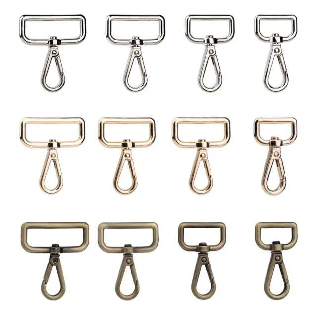 5Pcs Metal Bags Strap Buckles Lobster Clasp Snap Hook DIY Keychain Bag 4 Size