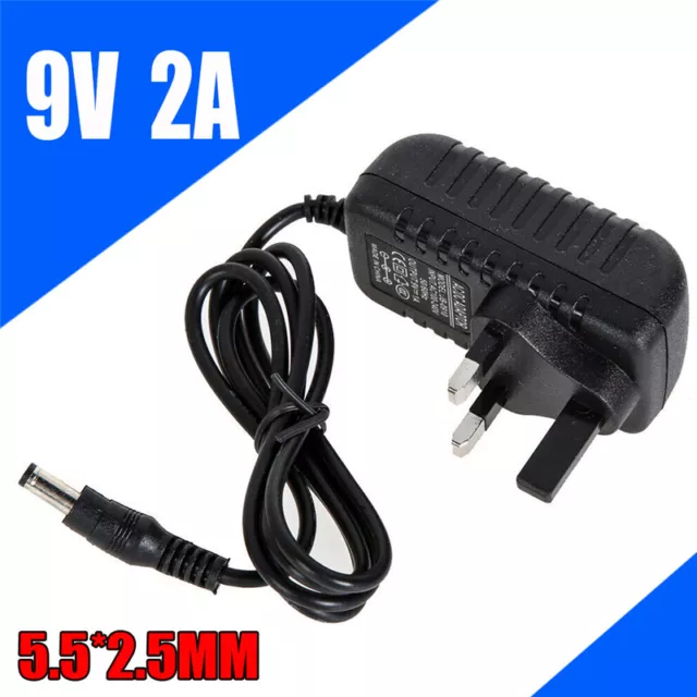 9V 2A UK Plug Power Supply AC DC Transformer Adapter Converter Wall Charger