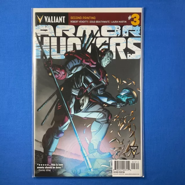 Armor Hunters #3 Second Printing Variant Valiant Entertainment 2014 Comic Book