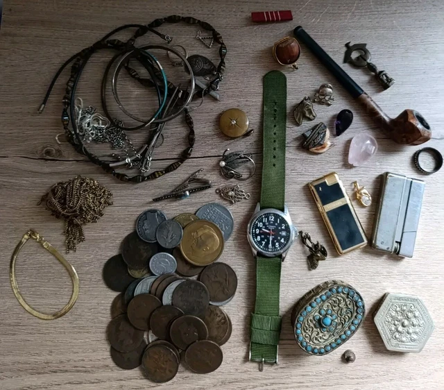 Lot De Bijoux Vintage – Fond De Tiroir, Années 70, Avec Montre, Occasion