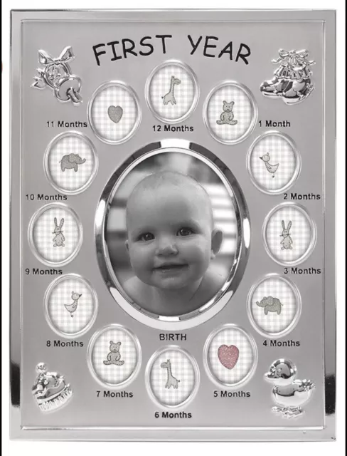 Malden Baby's First Year Picture Frame- 13 Pictures- New In Box