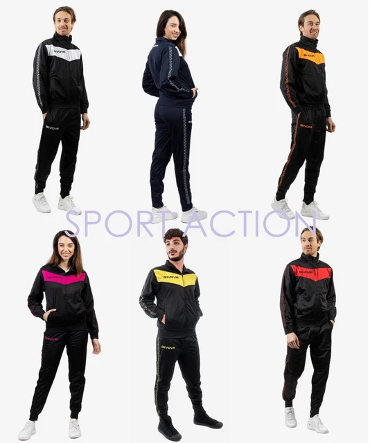 Tuta Givova Visa TR018 ALLENAMENTO RUNNING ZIP UOMO DONNA UNISEX PALESTRA GF VIP
