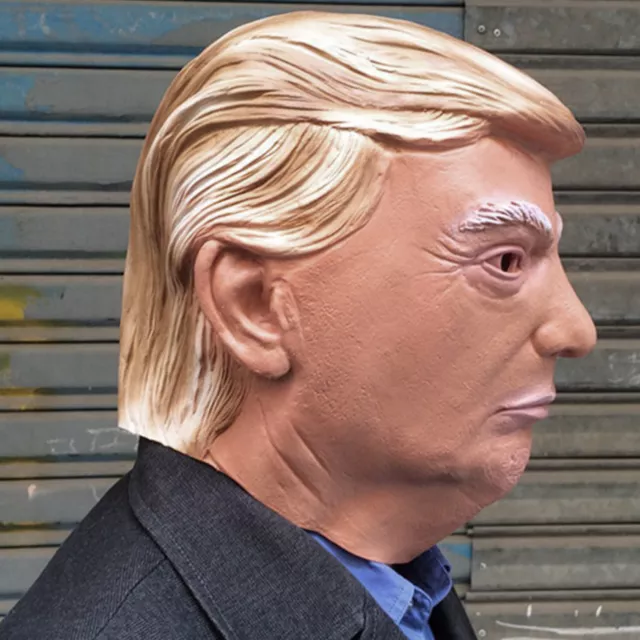 Donald Trump Cosplay Víspera de Todos los Santos Más realista Máscara de látex