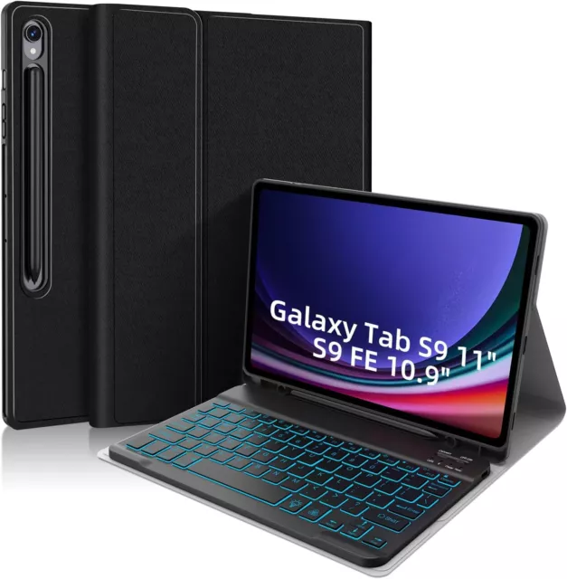 Backlit Detachable Keyboard Case for Samsung Galaxy Tab S9 11"/ Tab S9 FE 10.9"