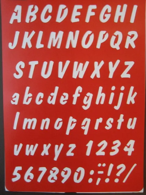 Schreibschablone Schablone Buchstaben groß - klein - Zahlen Handschrift