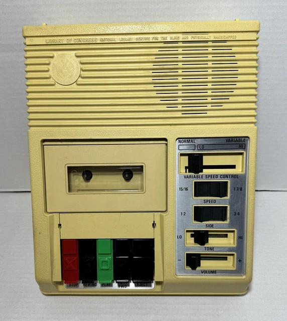 VINTAGE CASSETTE TAPE Player For Blind/Handicapped GE Music Mixer £70.
