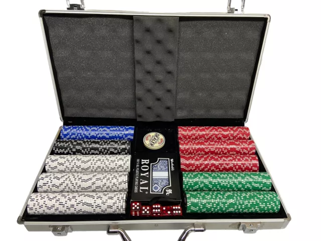 ESPN Poker Club Championship Chip Set w/ Cards, Dice and Carrying Case
