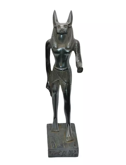 Rara estatua antigua egipcia antigua de Anubis BC Diosa de la muerte