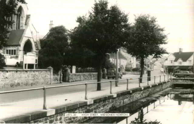 1968 postcard High Street MIDSOMER NORTON Somerset