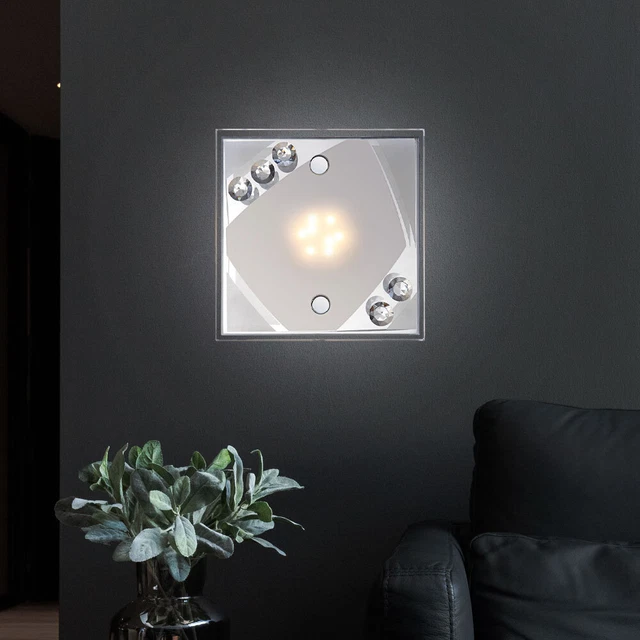 Applique Murale Design Hofstein - Aluminium/transparent - Pour Salon, Couloir