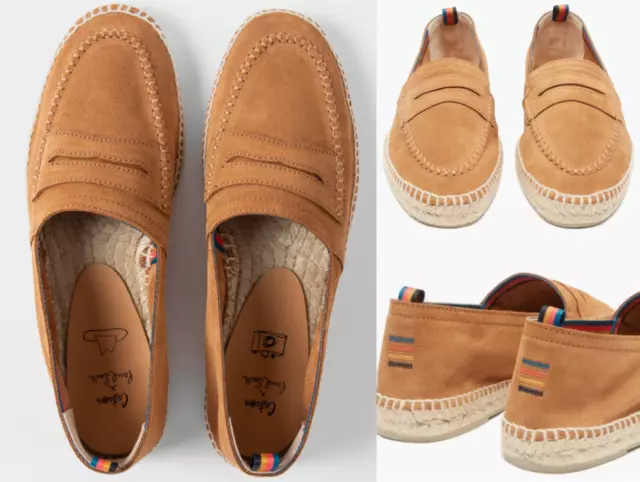 Paul Smith X Castaner Paul Artist Tan Suede 'Paul' Espadrilles Schuhe Shoes 42