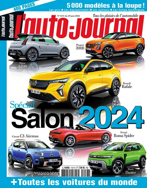 L'AUTO JOURNAL SPECIAL SALON 2024 + TOUTES LES VOITURES DU MONDE 400 p