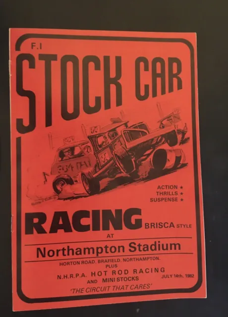 Vtg F1 Northampton Stadium Stock Car Motor Racing Programme 1982 Brafield