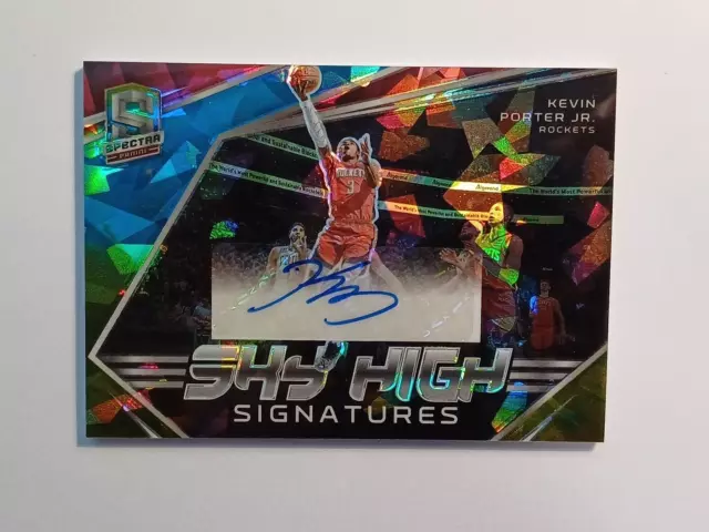 2022 Kevin Porter Jr Auto /49 Sky High Tri Cracked Ice Ssp Spectra Grade Ready