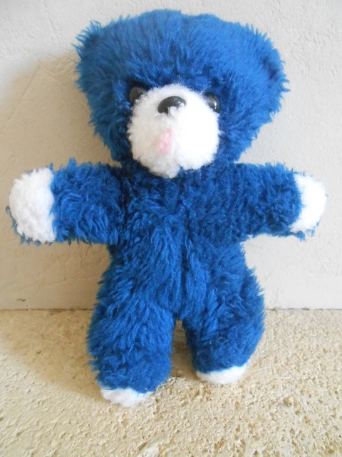 Peluche Doudou Ours bleu nuit blanc Boulgom ?  Vintage