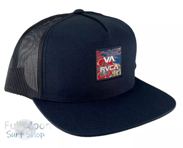 New RVCA All The Way Print Mens Snapback Trucker Hat Cap 2