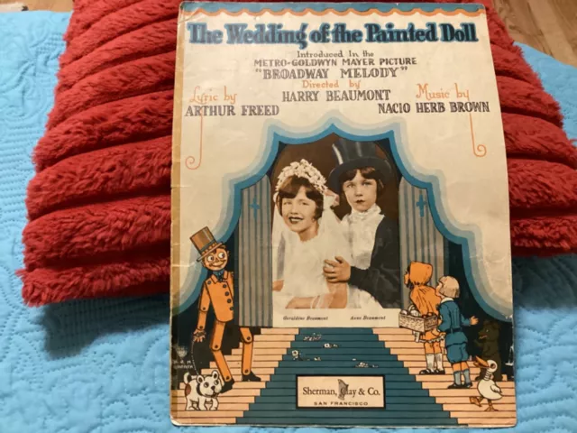 "The Wedding of the Painted Doll" 1929 MGM MOVIE SHEET MUSIC/ FREE POSTAGE!!!