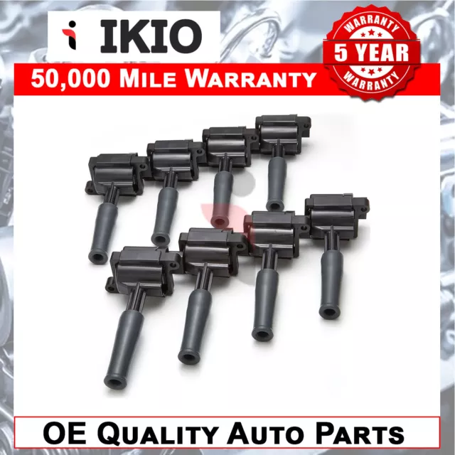 Ikio 8X FOR JAGUAR XJ8 X308 3.2 PETROL (1997-02) IGNITION COIL PACKS PACK PENCIL