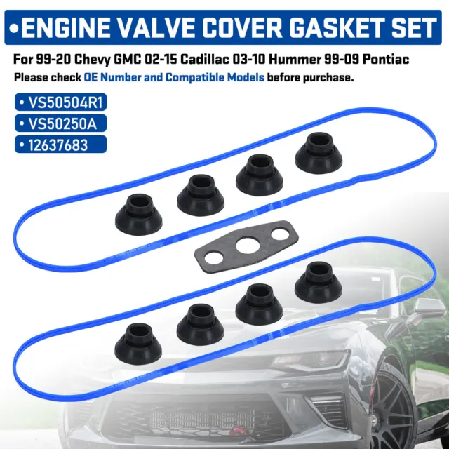 Valve Cover Gasket For Chevy Corvette 5.7L 1999-2004 GMC Yukon 5.3L 2000-2014