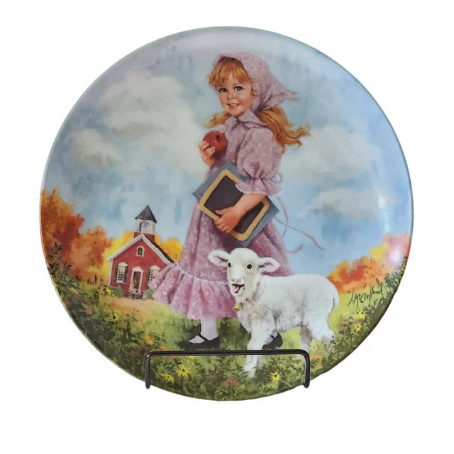Reco Collectors Plate Bradford Exchange Mary Had a Little Lamb Mother Goose Seri