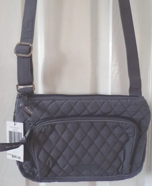 Nwt New Vera Bradley Rfid Little Hipster Quilted Carbon Gray  $95.00