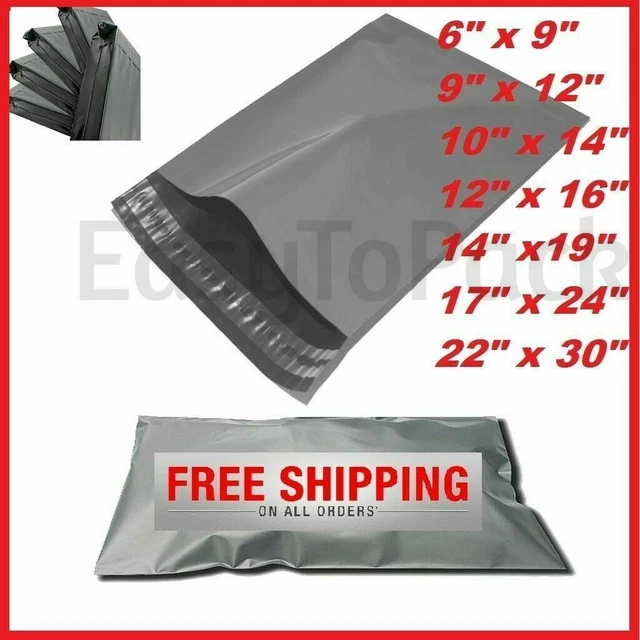 GREY MAILING BAGS Strong Mixed Plastic Postal Mail Postage Poly 50 100