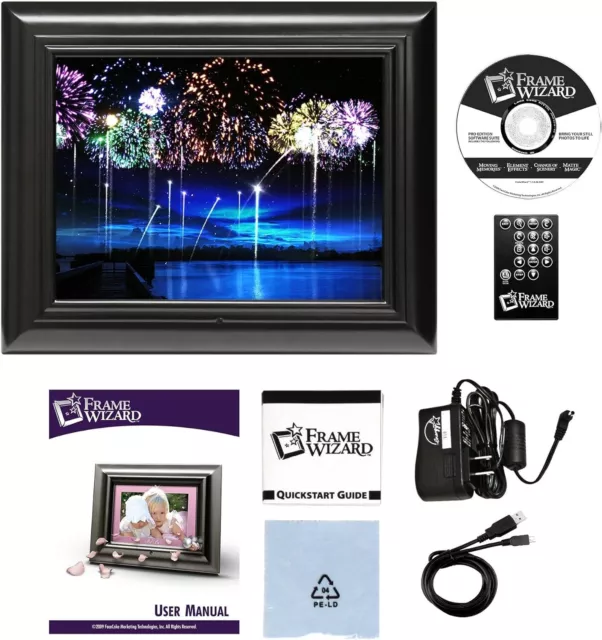 15" 15-Inch Digital Picture Frame, for Pictures & Videos  + AC Adapter, Remote,