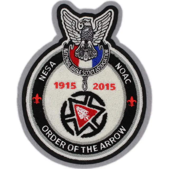 2015 NOAC Black Border Eagle Scout NESA Chenille Patch Centennial 7-1/2" OA BSA