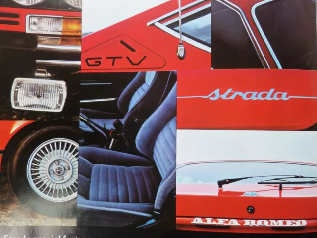 Alfa Romeo GTV Alfetta Strada UK Sales Brochure 1977 Rare Collectable 2