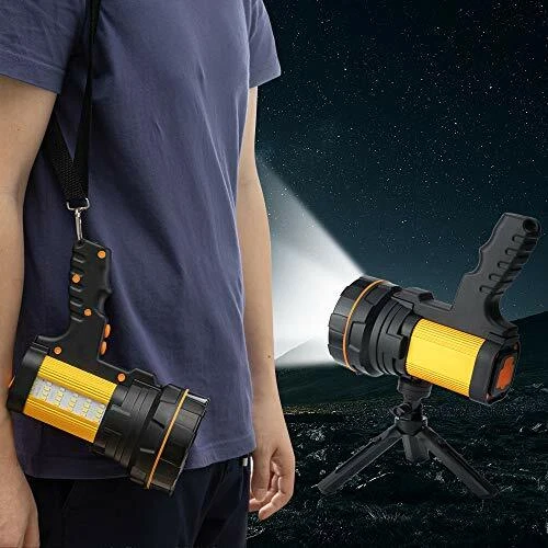 MAYTHANK High Powered LED Torch Super Bright Rechargeable Flashlight Large 4 3