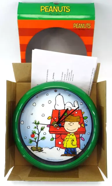 Peanuts Snoopy Clock Schultz A Charlie Brown Christmas Carol Clock NEW IN BOX