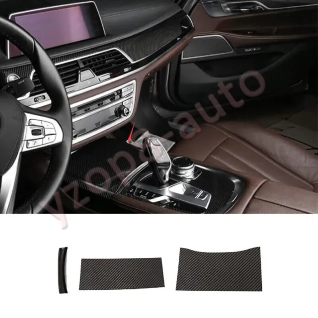 For BMW 7 Series 2016-20 Dry Carbon Fiber Inner Gear Shift Box Panel Cover Trim
