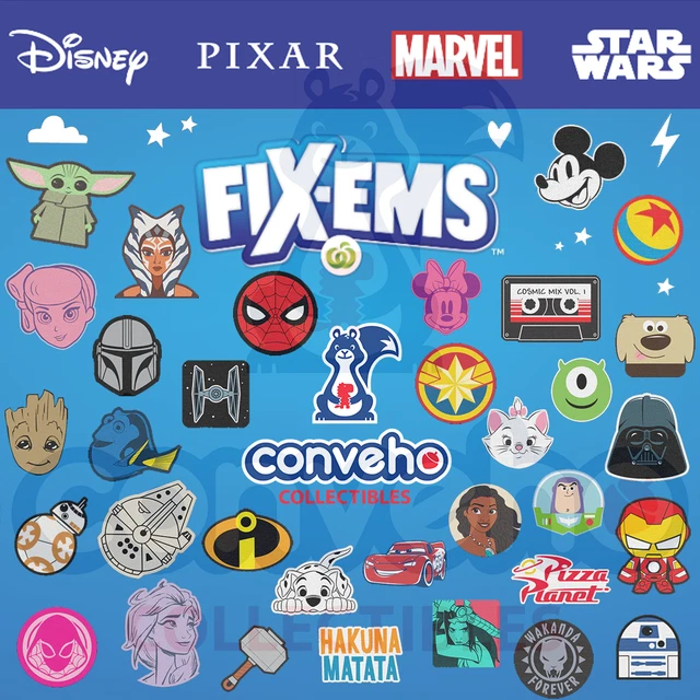 WOOLWORTHS FULL COMPLETE Set 36 Fix-Em Fix-Ems FixEm Woolies Sticker ...