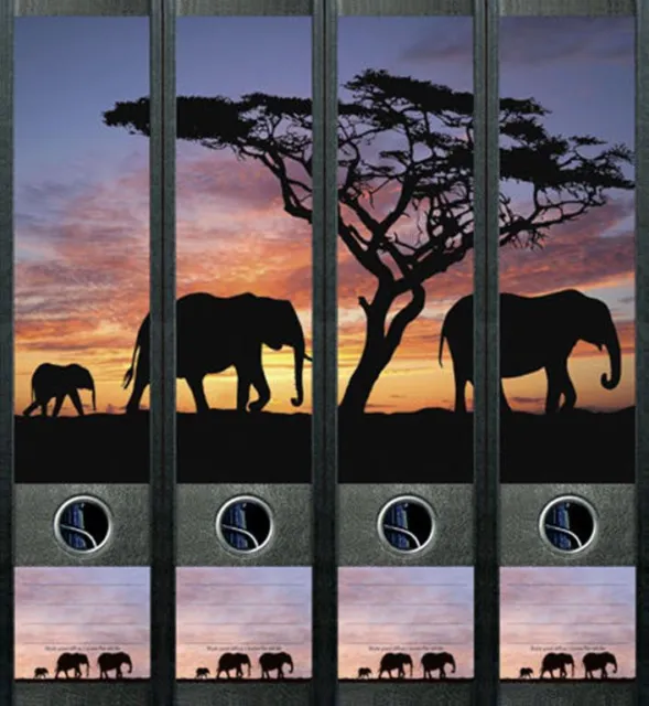 Ordnerrücken Elefant Afrika Ordner Ordneraufkleber Aufkleber Deko 425