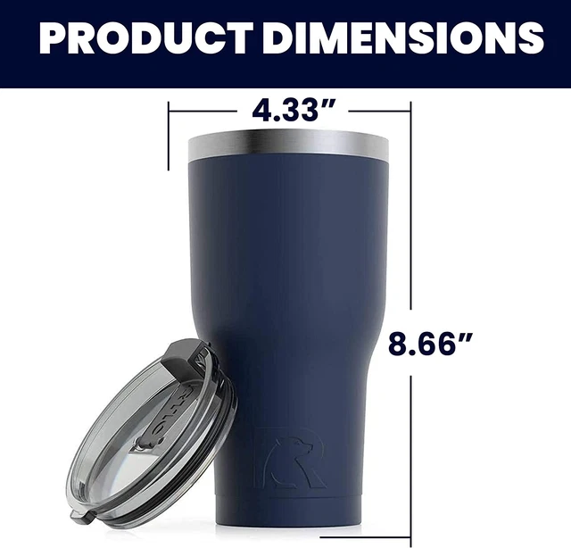 RTIC 30 Oz Insulated Tumbler Stainless Steel Coffee Travel Mug with Lid, Spill P 2
