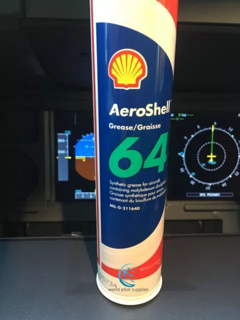 AEROSHELL 64 SYNTHETIC AIRCRAFT GREASE 14 oz Cartridge  EXTREME PRES. w/ certs