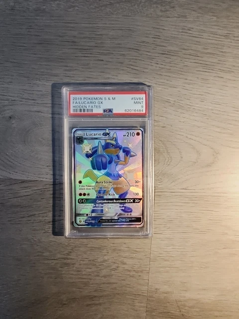 PSA 9 MINT Lucario GX SV64/SV94 Shiny Vault Full Art Hi