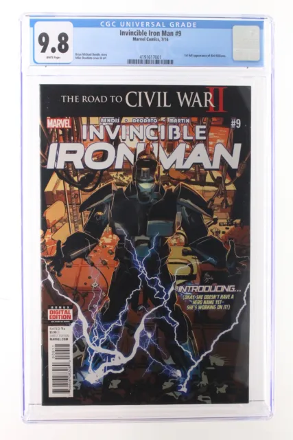 Invincible Iron Man #9 - Marvel 2016 CGC 9.8 1st full App of Riri William