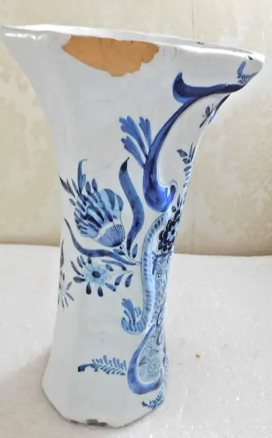 Rare 18Th Century Dutch Delft Vase With A Tiger 3